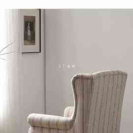 Y1K美式布艺单人家用沙发欧式简约复古老虎椅皮艺小户型阳台懒人