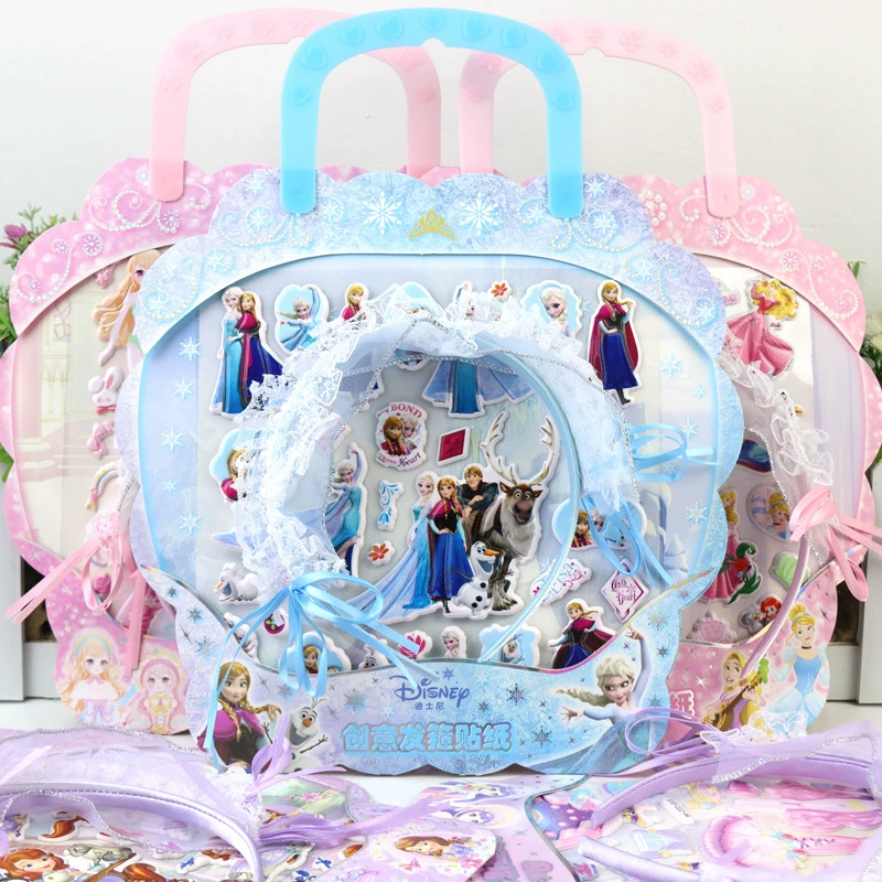 Новые Лолита Гибискус кожа пены трехмерные наклейки развивающая шпилька замороженная клубника медведь наряд детские наклейки