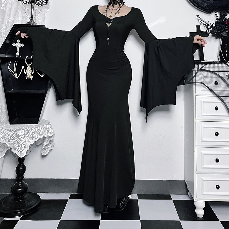 CF23528 autumn new fashion elegant slim fit dress Adams batwing sleeve fishtail skirt women's clothing CF23528 autumn new fashion elegant slim fit dress Adams batwing sleeve fishtail skirt women's clothing
