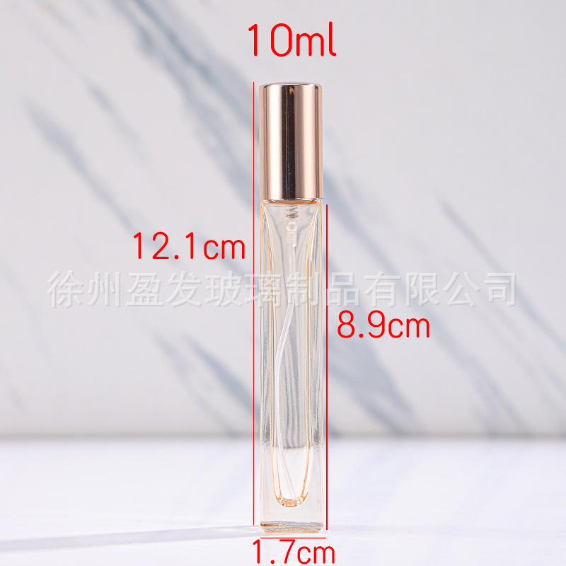 F018 - botella de fragancia portátil de alta calidad 5ml botella de pulverización de muestra pequeña botella vacía de vidrio de alta calidad 10ml pulverizador