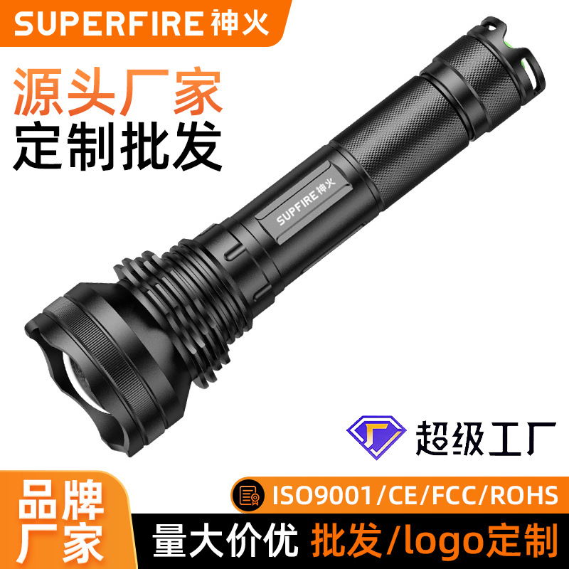 Personalizado nuevo Shenhua L3 alta potencia P90 zoom linterna de luz alta LED linterna al aire libre fábrica al por mayor