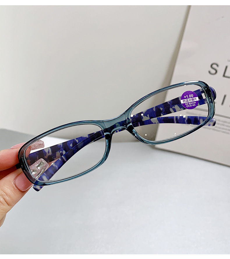 Nuevas gafas de presbicia de luz anti-azul para mujeres de moda sin tornillo envuelto en flores gafas de presbicia de mediana edad y ancianos gafas de PC HD para ancianos
