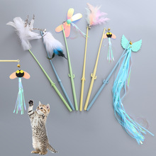 宠物猫玩具玉米仙人掌塑料逗猫棒流苏替换头逗猫杆宠物用品批发