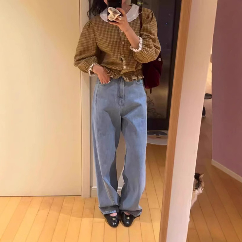 Now Available: Korean Gilli Dongdaemun 2026 Spring New Wide-Leg Casual Versatile Straight Jeans for Women