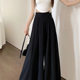 Women's 2024 Spring and Summer Thin Pleated Pants High Waist Draped Slimming Casual Trendy Skirt