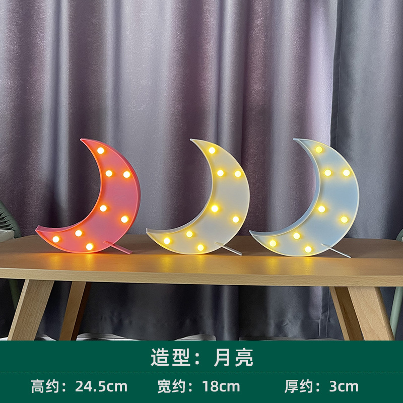 Luz de modelado led flamenco cactus arco iris luz decorativa dibujos animados linda estrella de cinco puntas amor luz de noche de Navidad