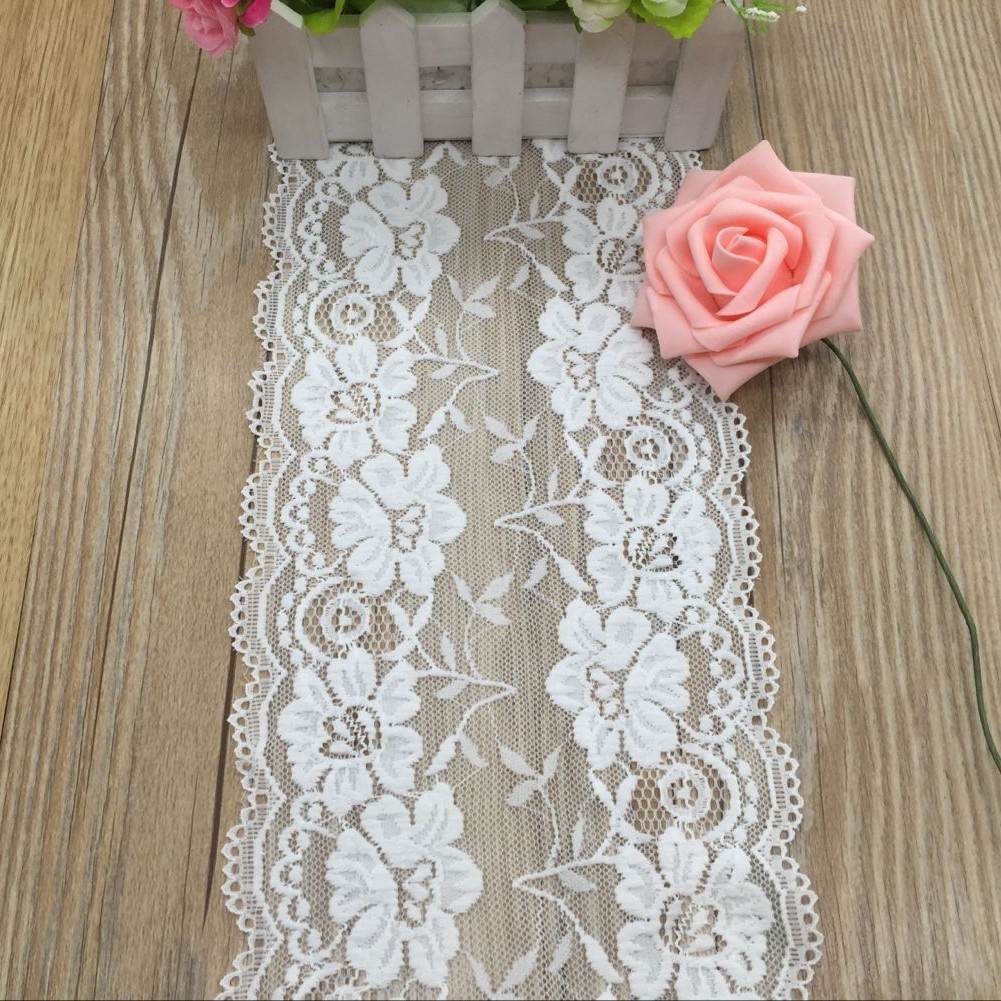 压沙弹力花边蕾丝花边现货供应压沙弹力7606# 宽度 16cm