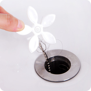 Spot Sink Anti-Blocking Flower Hair Cleaning Hook Floor Drain Hair Cleaner Kitchen Pipe Sewer Dredge