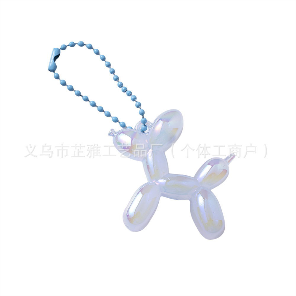 (2개) 레이저 공 개 인형 키 체인 귀여운 인형 펜던트 학생 교수형 다채로운 개 창조적 인 보석 선물