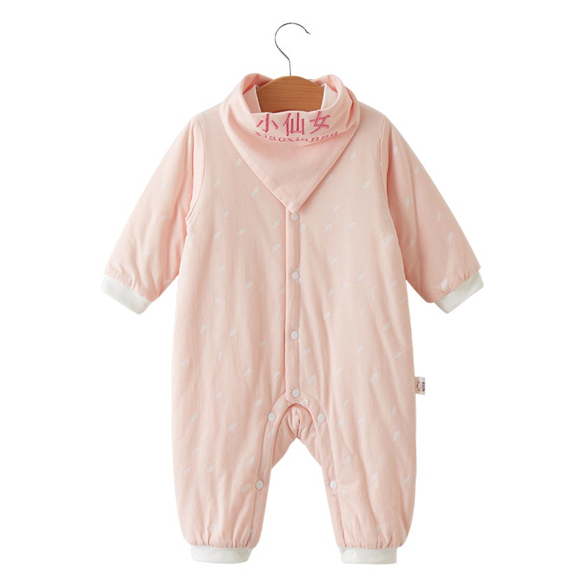 Ropa de bebé recién nacido Primavera, Otoño e Invierno salida Año Nuevo estilo occidental ropa de primavera traje de algodón fino acolchado de los hombres bebé niña mono