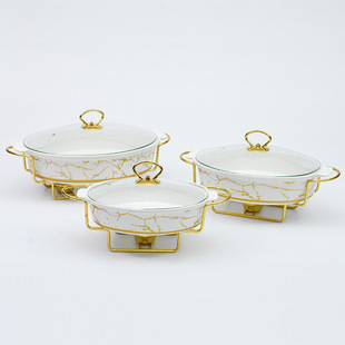 Supply Ceramic Dining Stove Hotel Restaurant Suitable Egg-Shaped Buffet Stove Food Heating Container Alcohol Stove