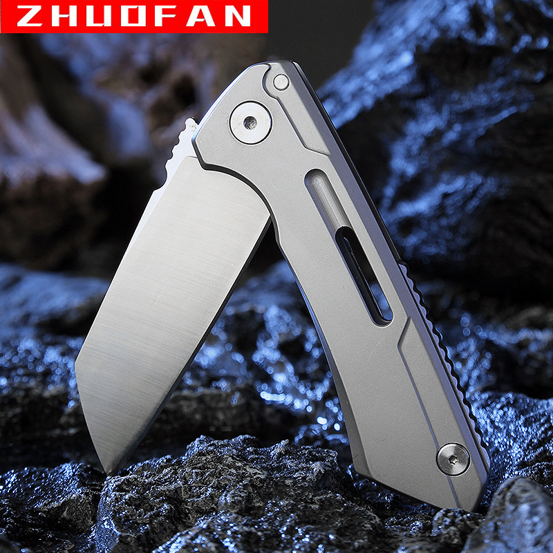 厂家D2折叠刀便捷edc刀具高硬度户外刀锋利求生刀小坦克折刀迷你