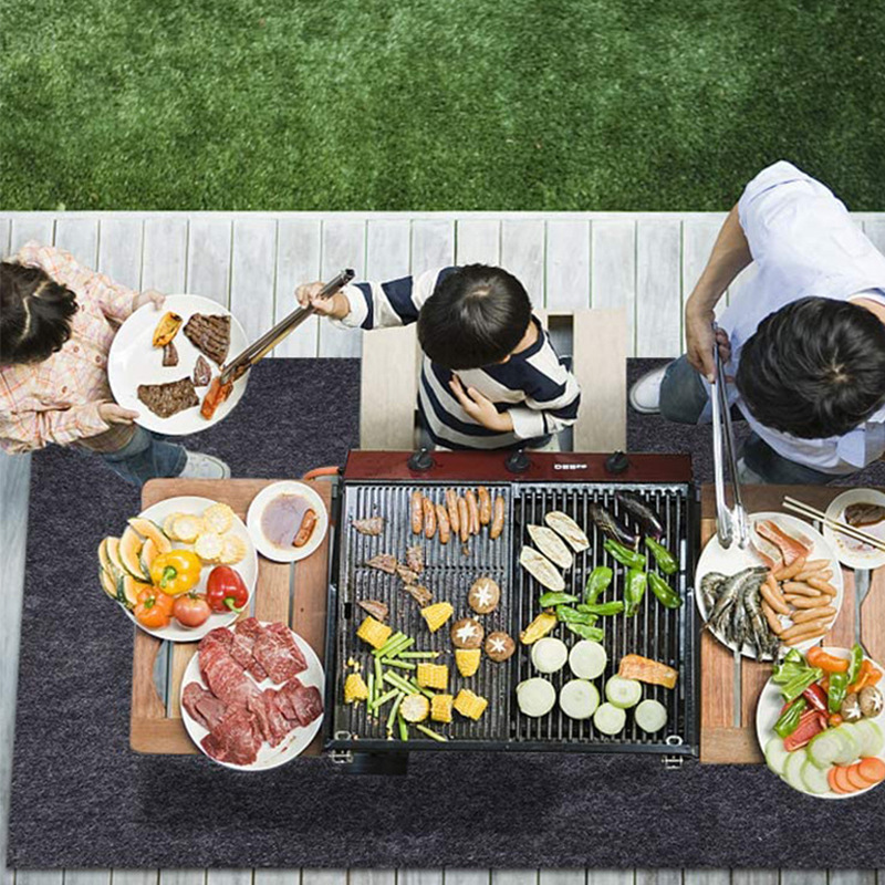 Amazon Venta caliente multiusos alfombra de piso brasero Kang barbacoa horno estera al aire libre ignífugo barbacoa estera resistente al aceite