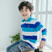 polo kids童装春秋男童长袖T恤大中童全棉棉POLO衫上衣立领打底衫