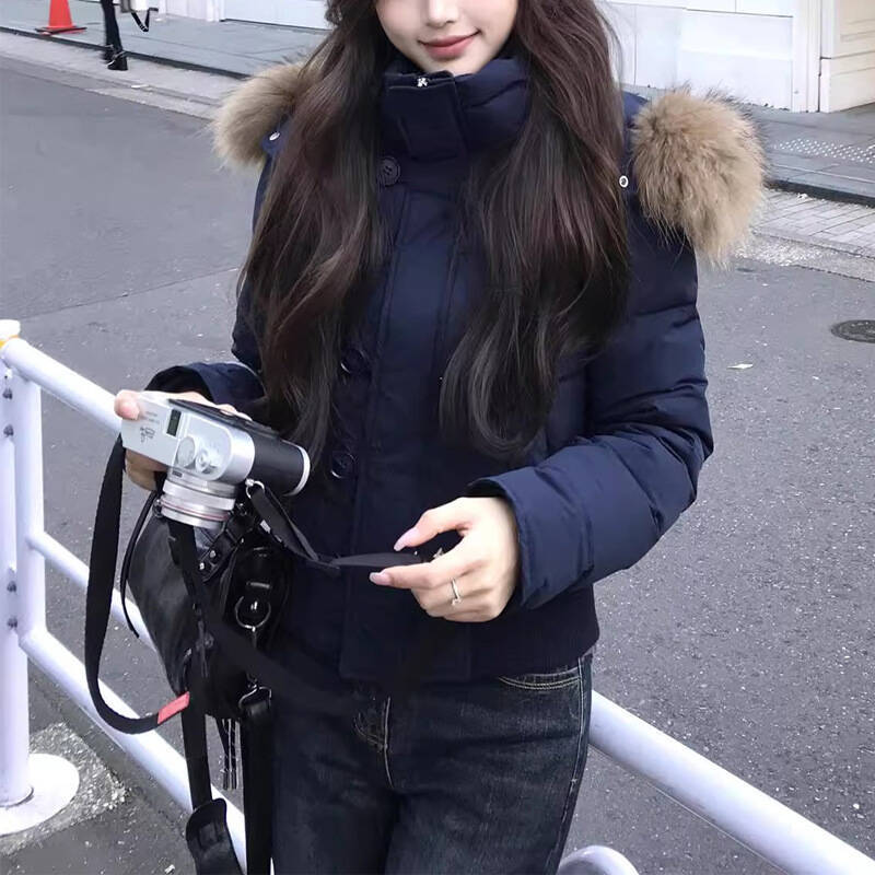 네이비 블루 다운 재킷