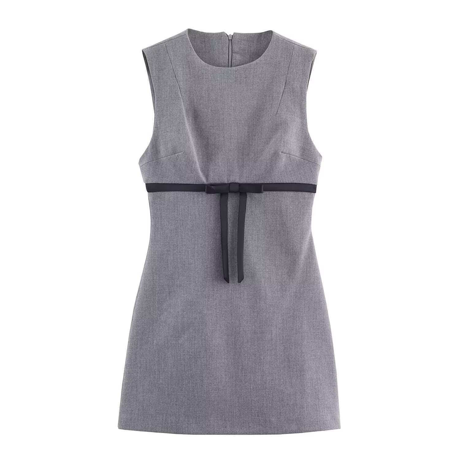 summer fashionable dress sleevless with bow