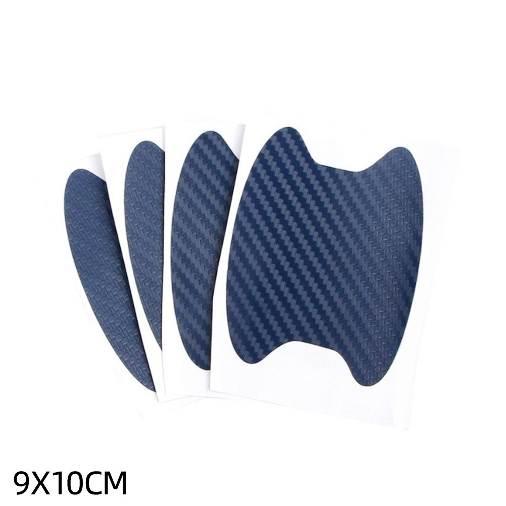 EBAY manija del coche de la muñeca etiqueta engomada del coche resistente a los arañazos 4 piezas fibra de carbono manija de la puerta etiqueta engomada del coche película protectora transfronteriza image 12