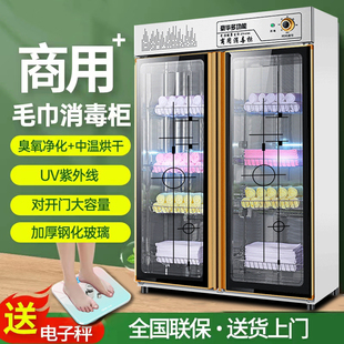 Commercial Towel Disinfection Cabinet Beauty Salon Vertical Double Door Large Capacity Barber Shop Foot Bath Clothing Slippers Cleaning Cabinet