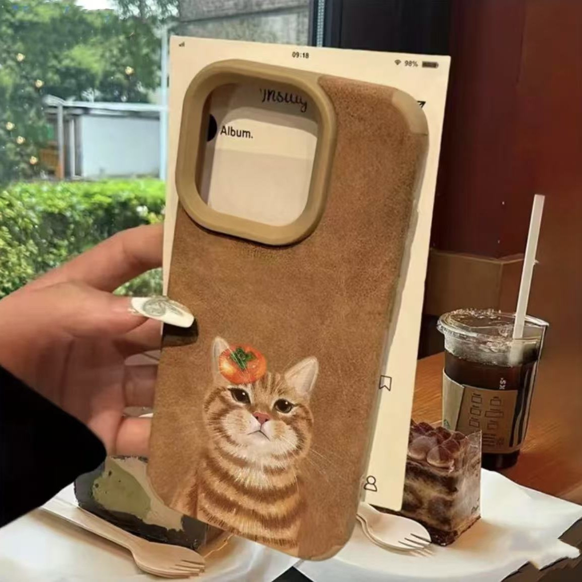 Nuevo gato lindo y divertido iphone16 funda para teléfono móvil niña Apple 15promax/14 comercio exterior 13pro12