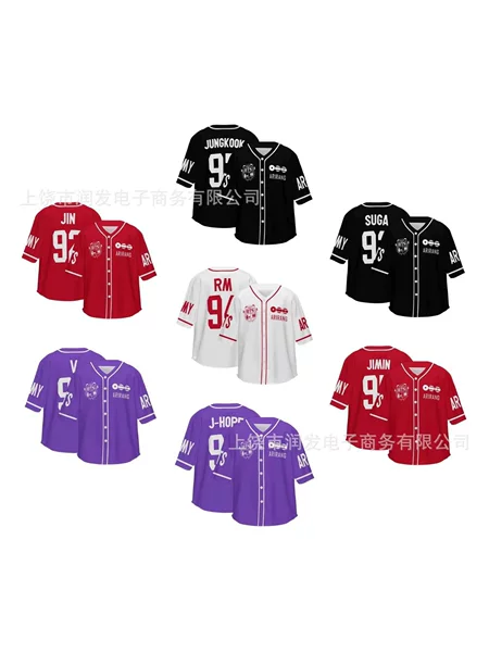 2026 Cross-Border Hot-Selling Item American Retro Baseball Short-Sleeve Shirt Trendy Street Style Unisex Casual Top