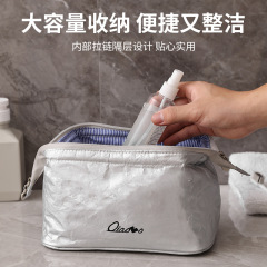 デュポン紙トイレタリーバッグポータブル旅行大容量防水ジッパー化粧品バッグハンドキャリービジネストラベル収納袋