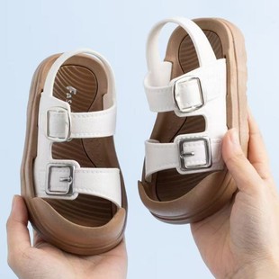 New foreign trade cross-border e-commerce hot fashion trend Joker small children thick bottom Baotou sandals 0023