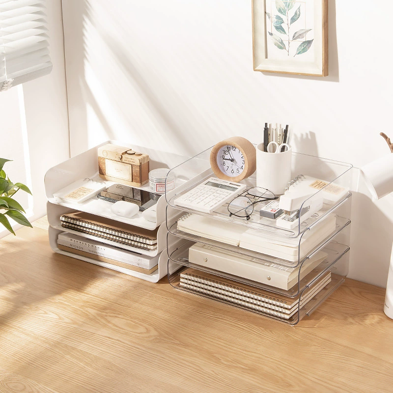 Desktop file rack storage box office stationery information a4 paper voucher storage office files multi-layer storage rack