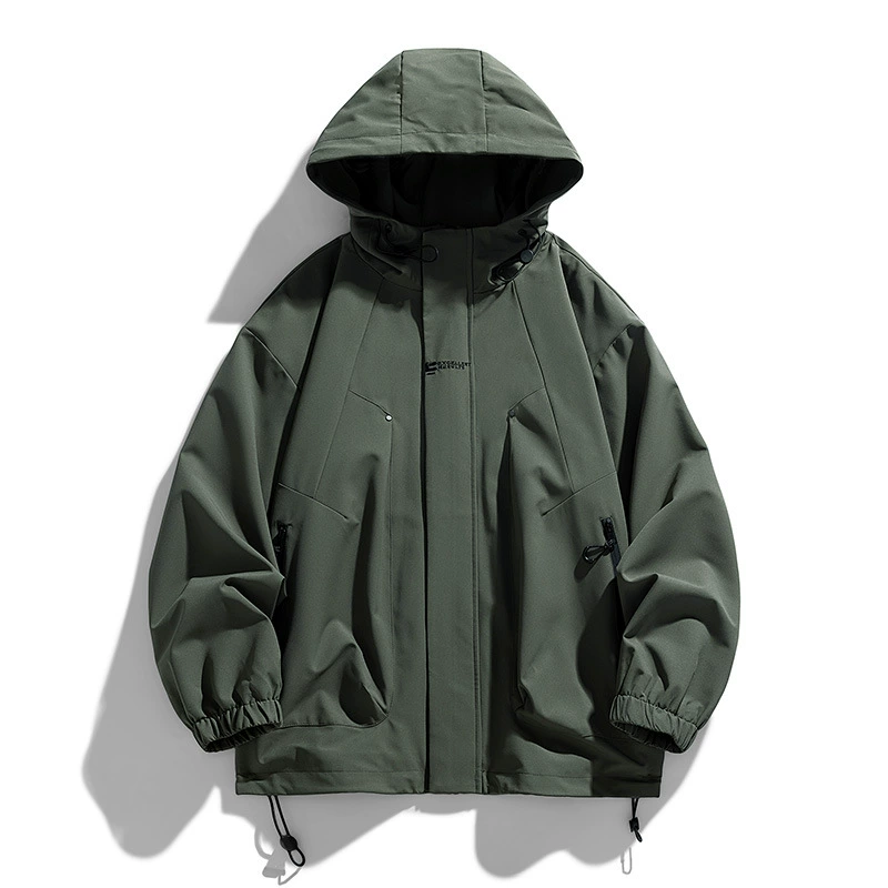 Travel men's jacket, with embroidery
