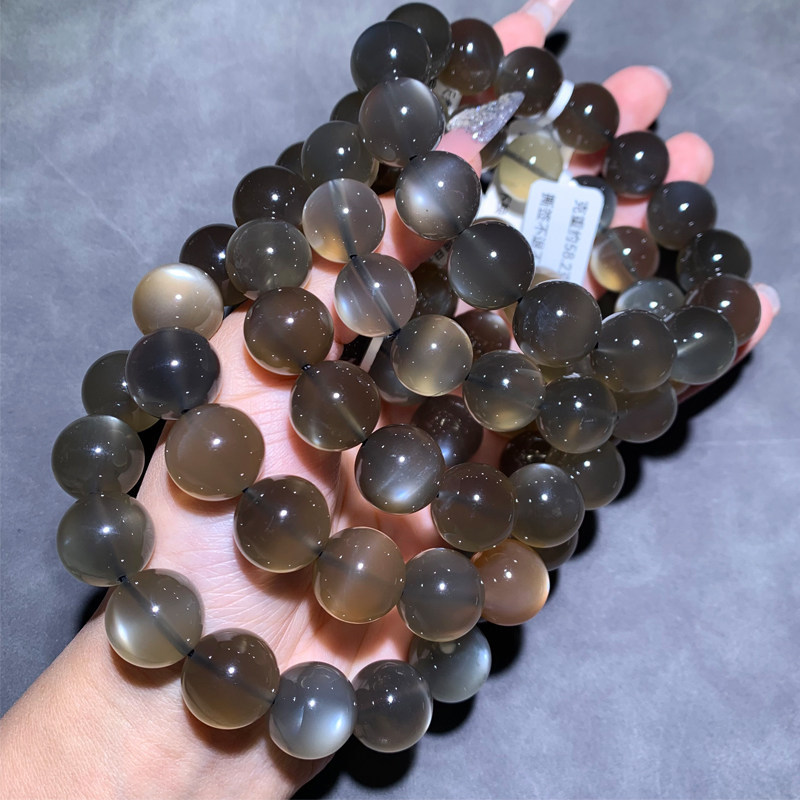 Natural Silver Moonstone Single-Circle Bracelet Crystal Moonstone Jewelry Labradorite Gift for Men and Women Couples Natural Silver Moonstone Single-Circle Bracelet Crystal Moonstone Jewelry Labradorite Gift for Men and Women Couples