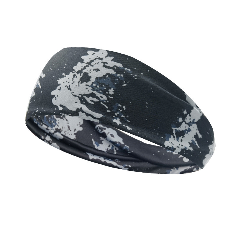 Transfronterizos de impresión de cabello deportivo para hombres mujeres fitness correr yoga antiperspirante pañuelo elástico ocio rayas de cabello cabeza