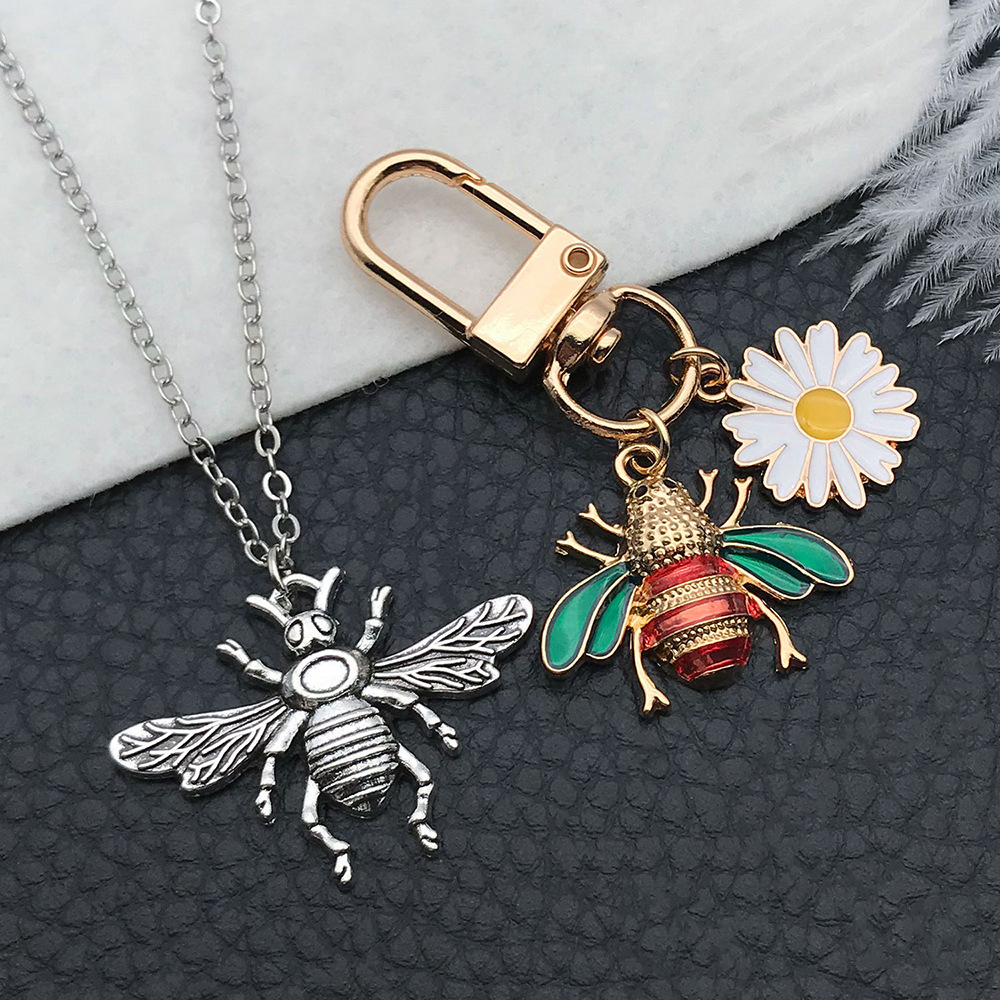 混120个小蜜蜂DIY饰品配件昆虫动物合金滴油发饰耳饰吊坠手工跨境详情9