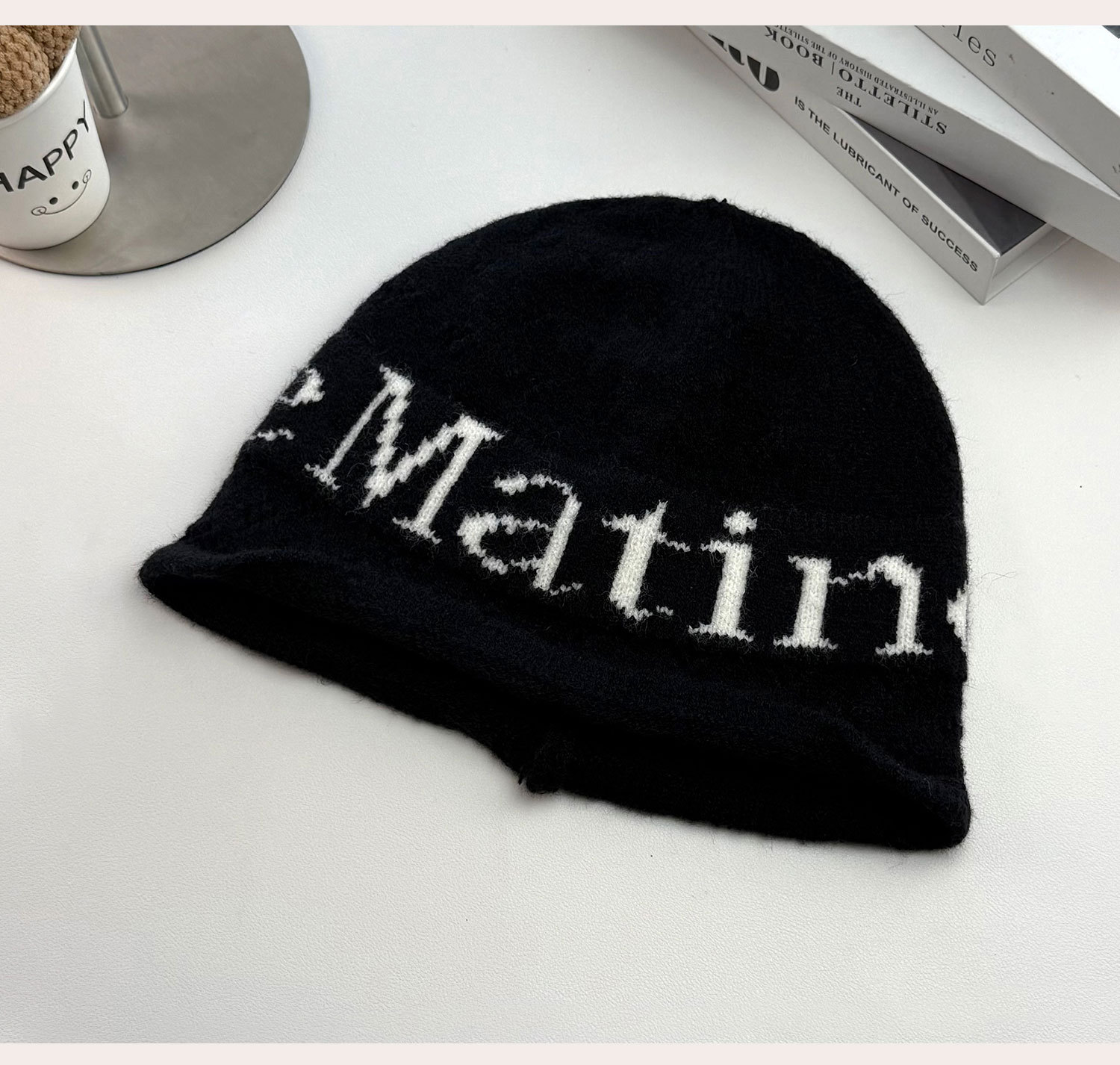 Maglione invernale caldo e soffice in stile giapponese, lavorato a maglia, in lana, con protezione per le orecchie, ampia circonferenza della testa, versatile cappello freddo_voghion.com