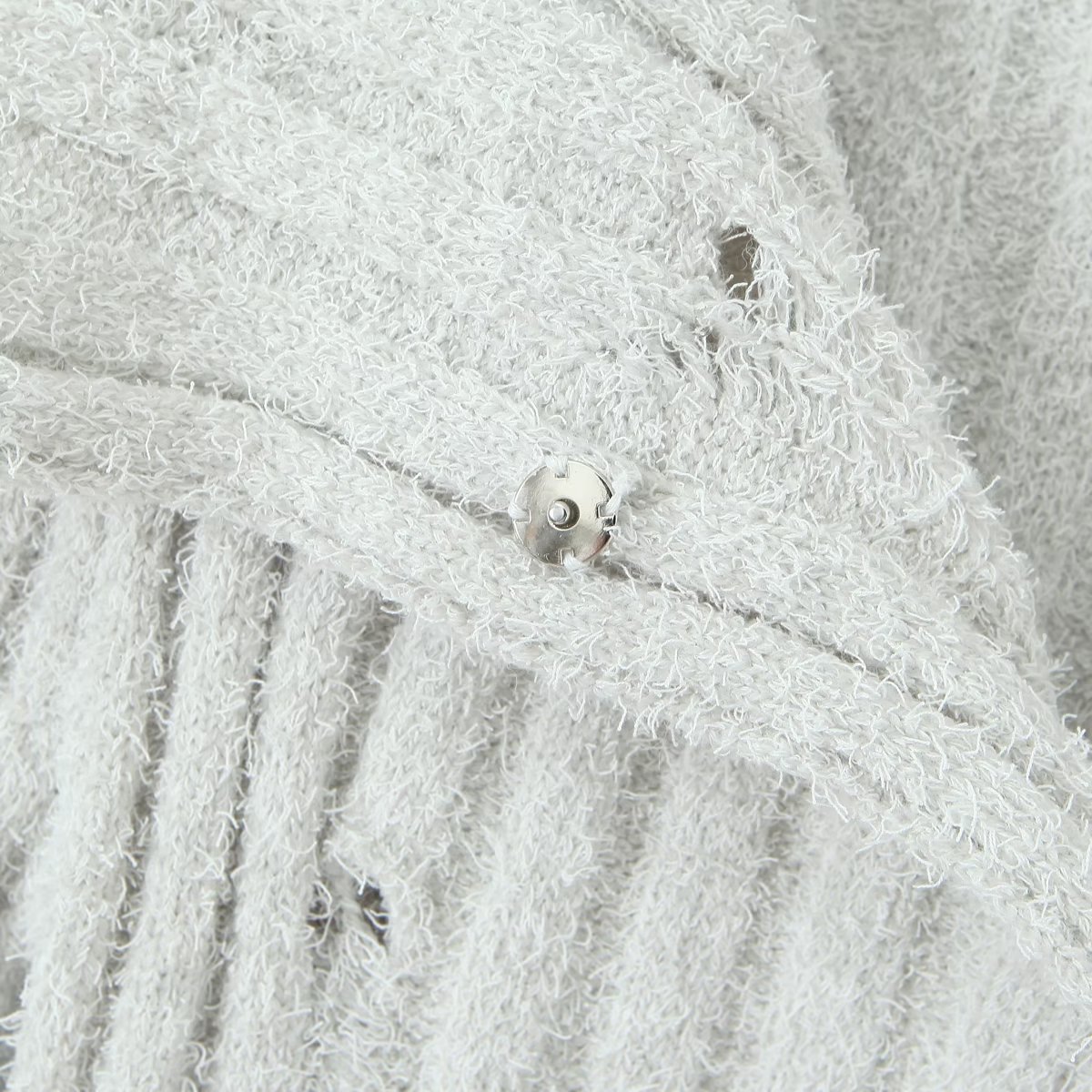 Autumn Two Color Handmade Rope Large Collared Sweater Rope Knitted Overskirt Sets