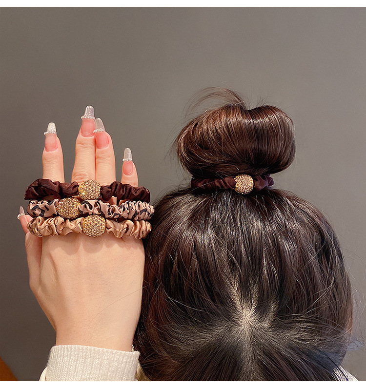 Tiktok Same Korean Style High-grade Hair Rope High Elastic Large Intestine Hair Band Rubber Band Hair-binding Hair Tie Height Hair Accessory For Ponytail display picture 1