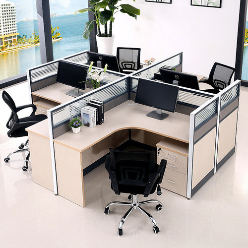 Panel furniture staff office desk and chair combination single four-person workstation screen deck computer desk office table