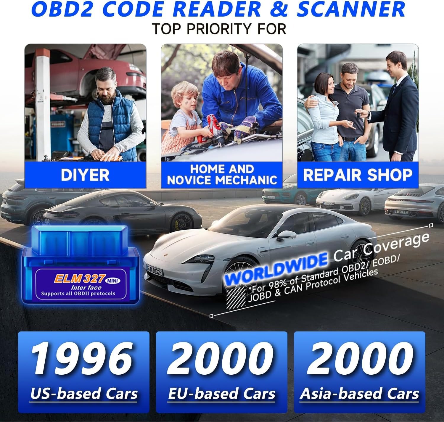 Elm327 Bluetooth B03 Handheld Plug-And-Play Obd Car Fault Diagnosis Instrument
