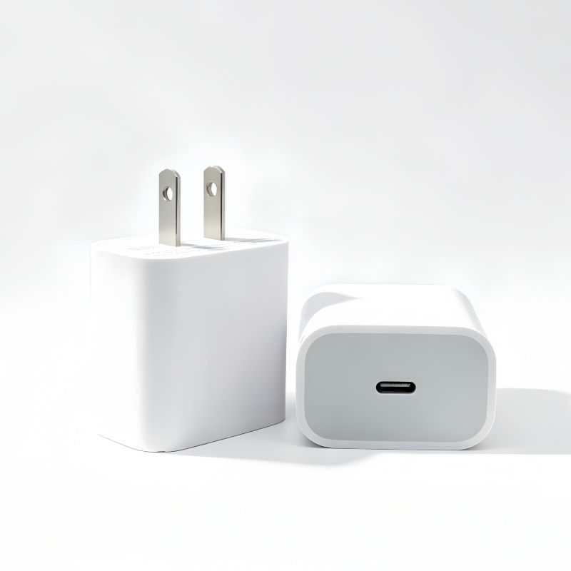 Juego de Cargador de Carga Rápida Estándar EE. UU. PD20W Type-C para iPhone 14-17 de ABS