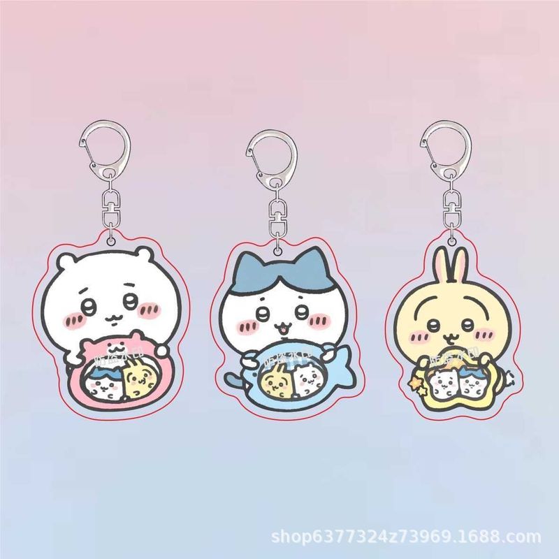 ちいかわ痛包 ウサギ小八吉 イブンキーホルダー アクリルキーホルダー 漫画風癒し系人気商品|undefined