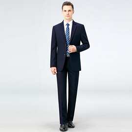 秋冬厚款中年男式西服套装商务休闲加厚职业西装婚庆礼服男士
