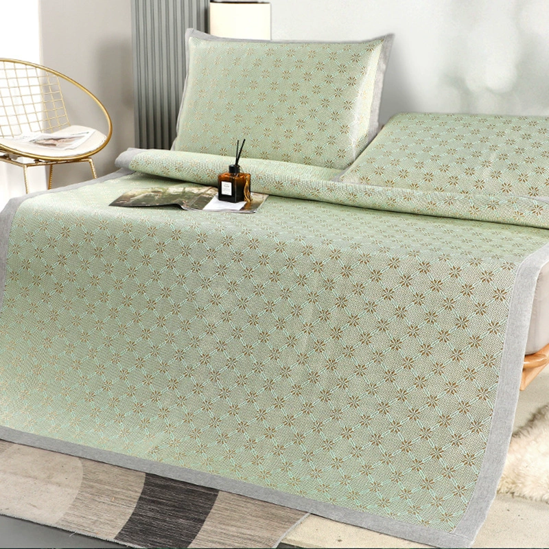 Южный коврик Ледяной Шелковый коврик Летний ледяной ротанговый коврик Бытовой мягкий коврик Складной набор из трех предметов Летний голый спальный коврик для кондиционирования воздуха