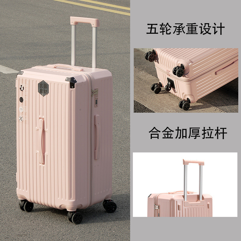 Maleta de gran capacidad de cinco ruedas, maleta con ruedas multifuncional de 28 pulgadas, caja de código engrosada, maleta de consignación duradera