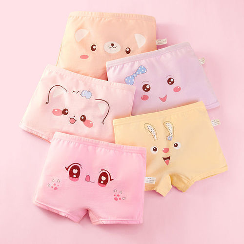 Wholesale girls underwear class A cotton baby girl underwear cartoon girls children boxer students middle and large children underwear summer
