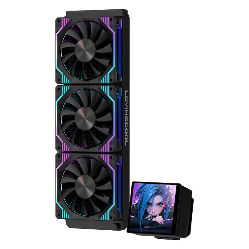 LOVINGCOOL 水冷ラジエーター ARGB オールインワン diy アニメーションスクリーンディスプレイ温度制御 pwm360 水冷|undefined