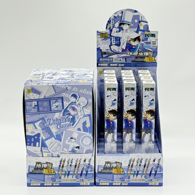 Authentic Card Game Ultraman Blind Box Pen Detective Full Box Comic Theme Series Badge Phantom Thief Kidd Toys