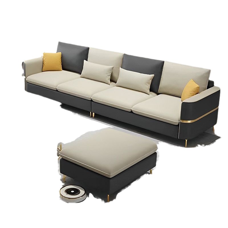 简约现代沙发客厅小户型意式轻奢撞色沙发布艺沙发出租屋贵妃直排