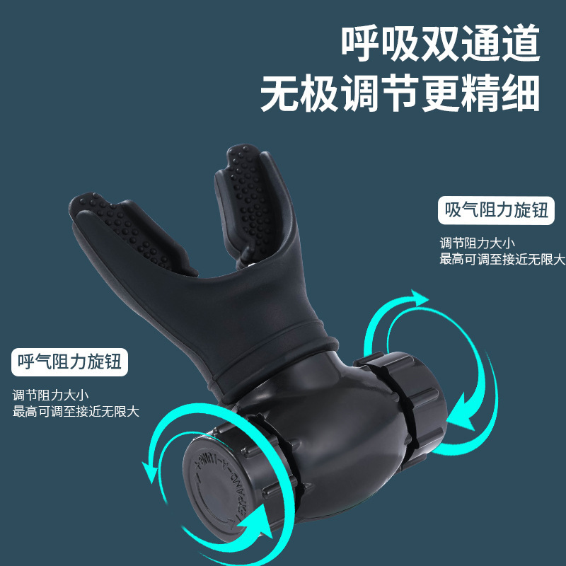国境を越えた新型肺活量肺部機能咬口筋肉呼吸器腹式スローブローイング肺機能呼吸訓練器|undefined