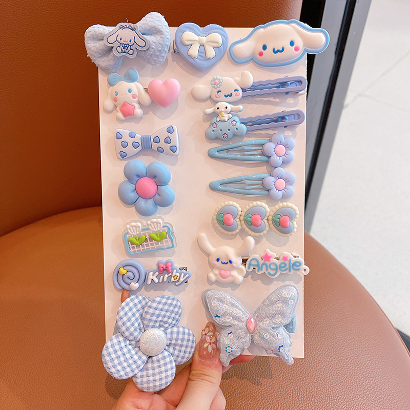 Red de Internet para niños horquilla tocado 2025 nueva niña horquilla niña linda bebé flequillo clip de cabello roto