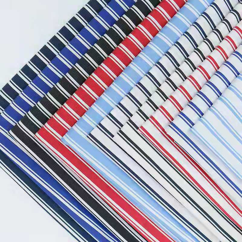 棉锦色织条 40支棉锦色织布 弹力休闲衬衫职业装 色织弹力条