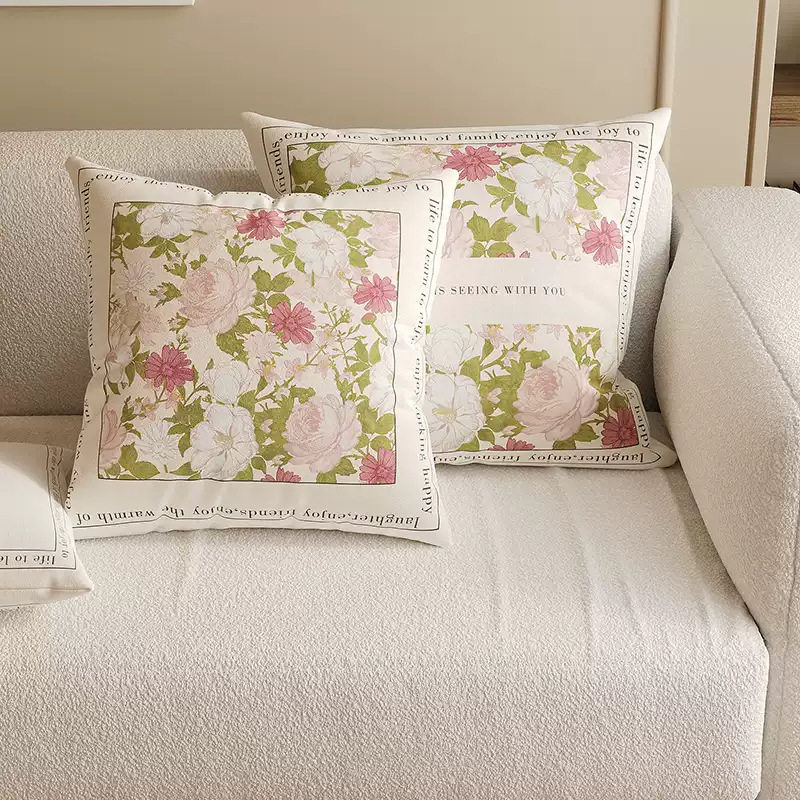 almohada de soporte de estilo francés de lujo ligera almohada de cintura de tela cama de sala de estar sofá almohada de soporte almohada de base