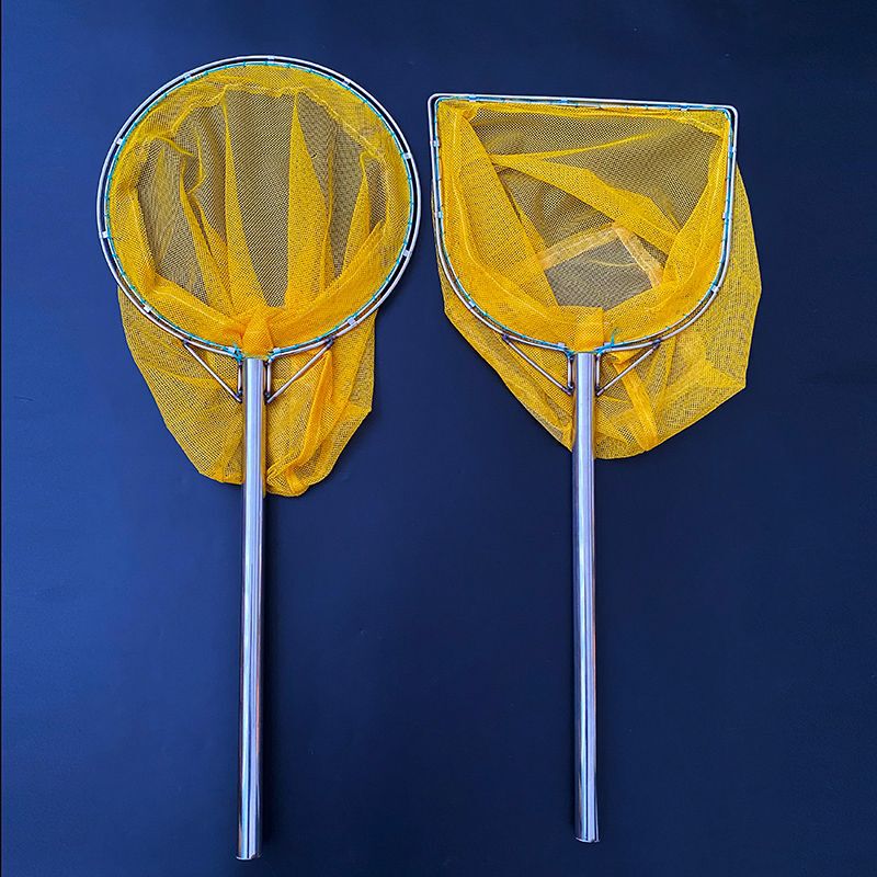 5mm Stainless Steel Double-Frame Fishing Net with Small Mesh for Catching Small Fish, Shrimp, Koi, Aquaculture, Fish Market Fishing Gear, Ornamental Fish